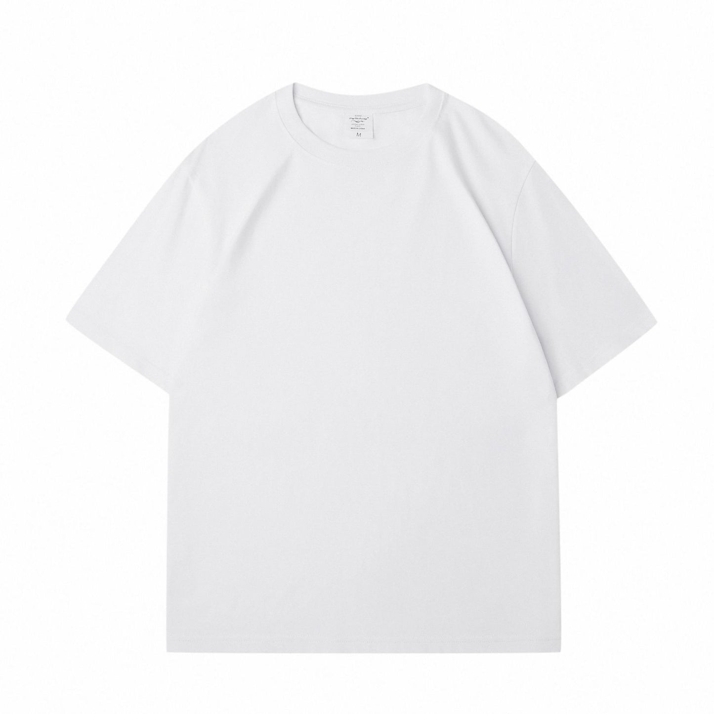 Loose Shoulder Pure Color Cotton T-shirt