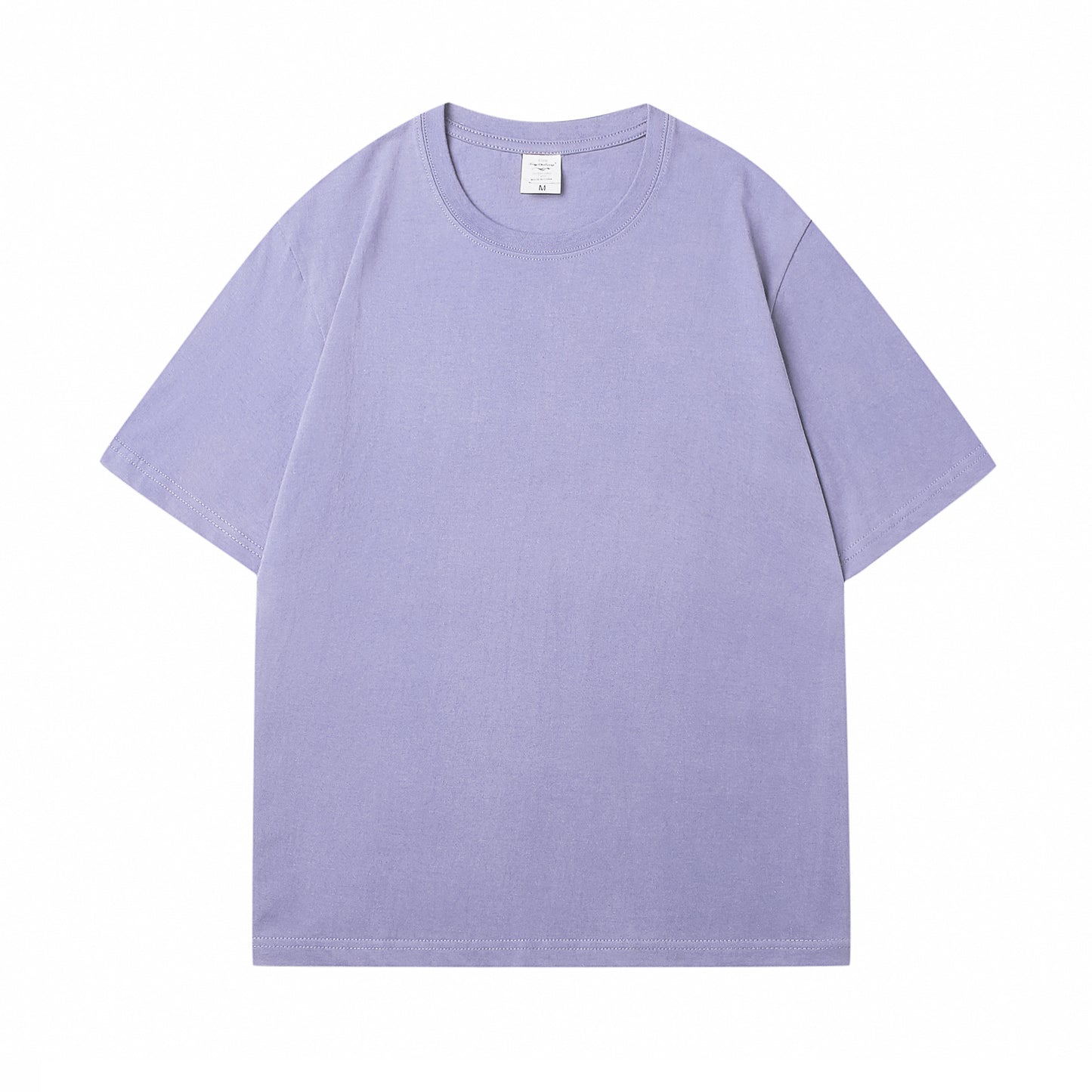 Loose Shoulder Pure Color Cotton T-shirt