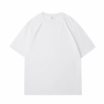 Loose Shoulder Pure Color Cotton T-shirt